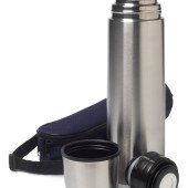 Термос 750 мл сталевий Voyager, вакуумний, з чохлом, колір кобальт - V4541-04 Термос 750 мл сталевий Voyager, вакуумний, з чохлом, колір кобальт - V4541-04