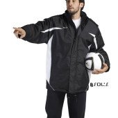 Куртка спортивна SOL'S Millenium, колір чорний/білий - 90404935L