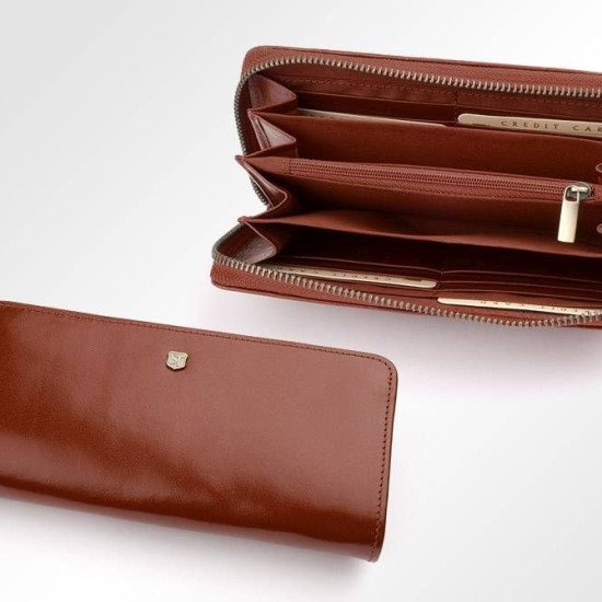 Гаманець жіночий шкіряний Stefania, колір коричневий - 172D-DF-50