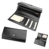 Гаманець жіночий шкіряний Stefania, колір чорний - 008D-DF-62