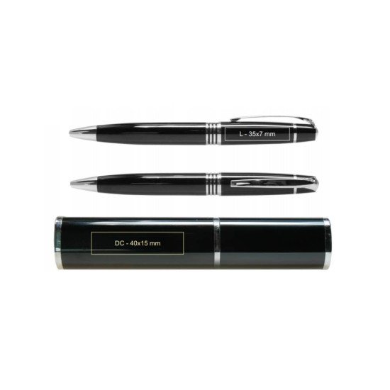 Ручка металева кулькова Macma в футлярі, колір чорний - 1748103