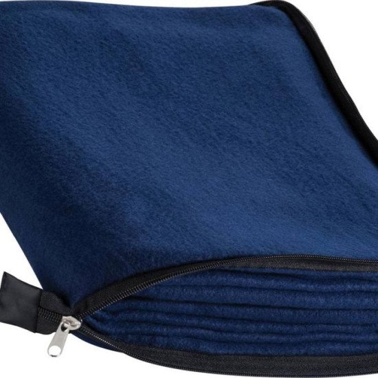 Плед-подушка флісовий Easy Gifts Radcliff 120х180 см, колір темно-синій - 277544