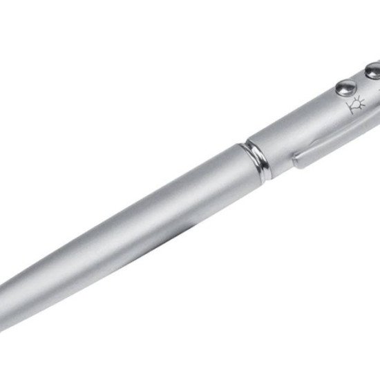 Ручка металева кулькова Easy Gifts Detroid з лазерною указкою, колір сірий - 531807