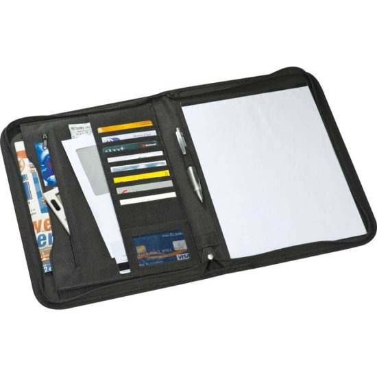 Папка для документів А4 Macma PU з блокнотом, колір чорний - 2101103