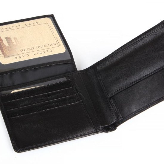 Гаманець чоловічий шкіряний Stefania, колір чорний - 014M-MAL-62