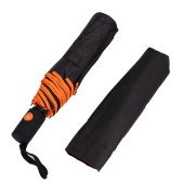 Парасоля складана напівавтоматична Bergamo Sky, колір чорний/помаранчевий - 7040010 Парасоля складана напівавтоматична Bergamo Sky, колір чорний/помаранчевий - 7040010