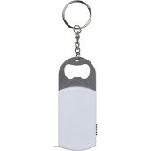Рулетка-брелок 1м 3в1 Voyager LED, колір білий - V9458-02