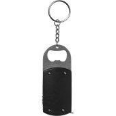 Рулетка-брелок 1м 3в1 Voyager LED, колір чорний - V9458-03 Рулетка-брелок 1м 3в1 Voyager LED, колір чорний - V9458-03