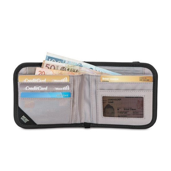 Гаманець Pacsafe RFIDsafe V100, колір чорний - 10556100