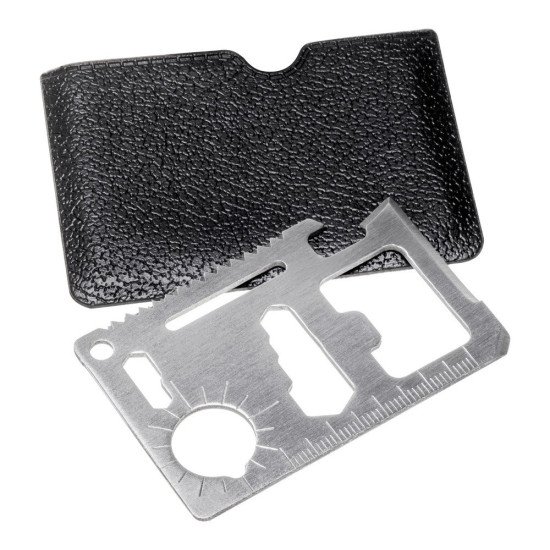 Мультитул 11в1 Voyager Marlowe, 68 мм, в футлярі, колір сріблястий - V7759-32