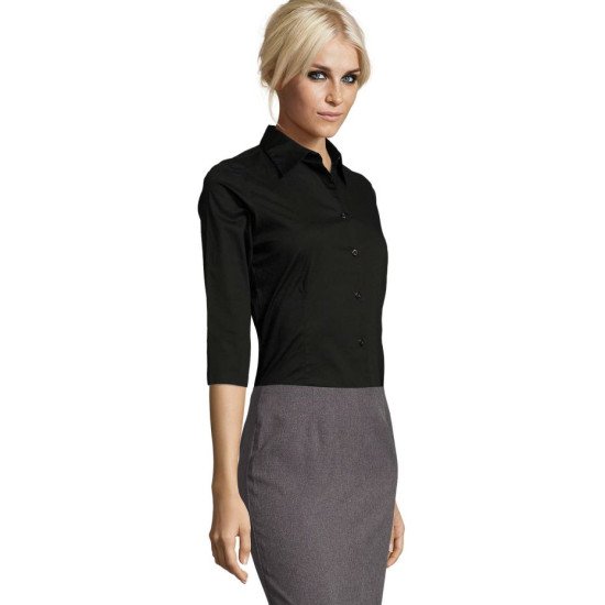 Сорочка жіноча SOL'S Effect 3/4 Sleeve, колір чорний - 170103123XL