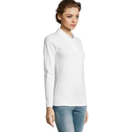 Лонгслів поло жіночий SOL'S Perfect LSL, колір зелене яблуко - 020832803XL Лонгслів поло жіночий SOL'S Perfect LSL, колір зелене яблуко - 020832803XL