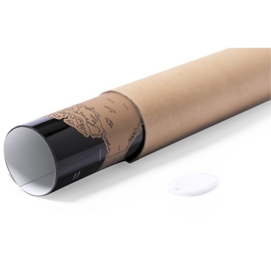 Скретч-карта світу Voyager, колір світло-коричневий/чорний - V7391-00