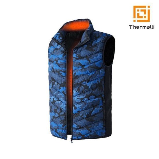 Жилет з підігрівом Thermalli La Norma, колір камуфляж синій - 408800032XL Жилет з підігрівом Thermalli La Norma, колір камуфляж синій - 408800032XL
