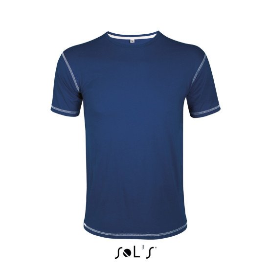 Футболка SOL'S Mustang, колір кобальт/білий - 00582912XXL