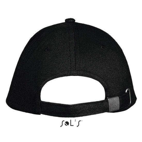 Кепка SOL'S Long Beach, колір чорний/червоний - 00594917TUN