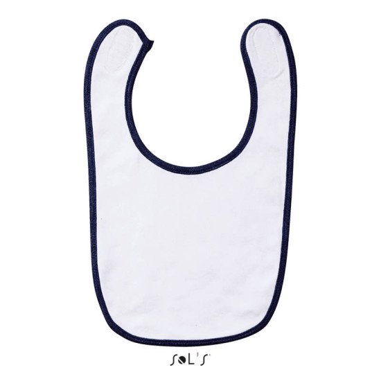 Нагрудник дитячий SOL'S Babib, колір білий/насичений темно-синій - 01211881TUN