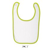 Нагрудник дитячий SOL'S Babib, колір білий/зелене яблуко - 01211897TUN