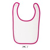 Нагрудник дитячий SOL'S Babib, колір білий/фуксія - 01211899TUN