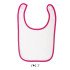 Нагрудник дитячий SOL'S Babib, колір білий/фуксія - 01211899TUN