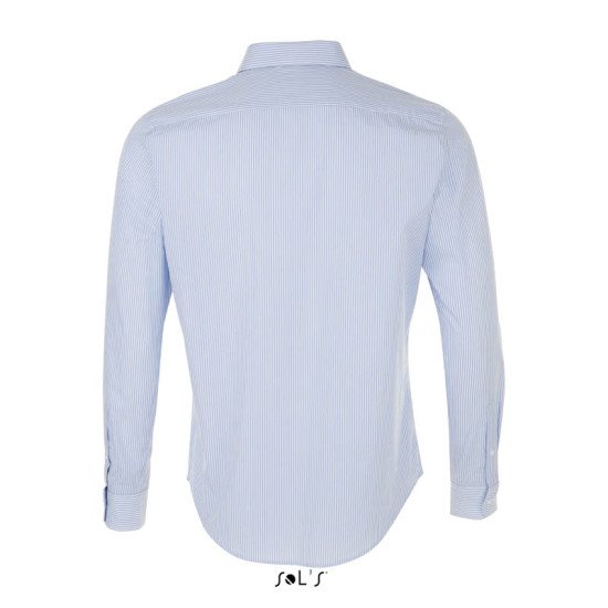 Сорочка чоловіча SOL'S Beverly, колір блакитний в смужку - 01650504L