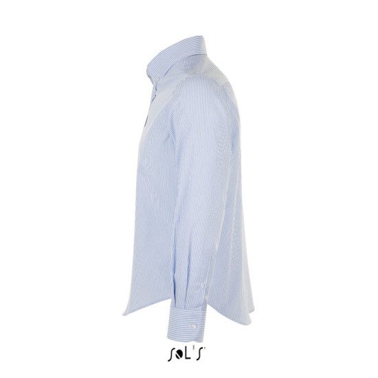 Сорочка чоловіча SOL'S Beverly, колір блакитний в смужку - 01650504L