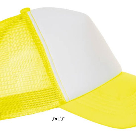 Кепка SOL'S Bubble, колір білий/неоново-жовтий - 01668514TUN