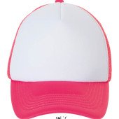 Кепка SOL'S Bubble, колір білий/неоново-кораловий - 01668515TUN