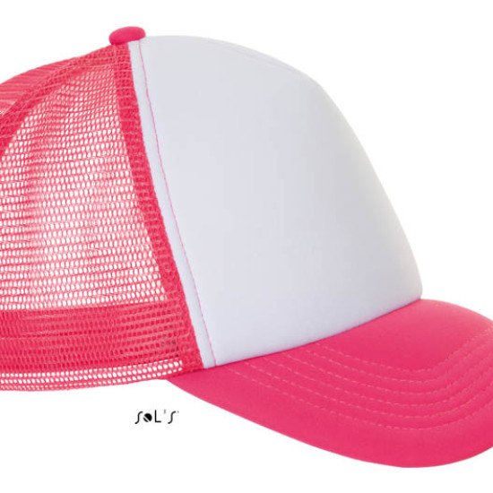 Кепка SOL'S Bubble, колір білий/неоново-кораловий - 01668515TUN