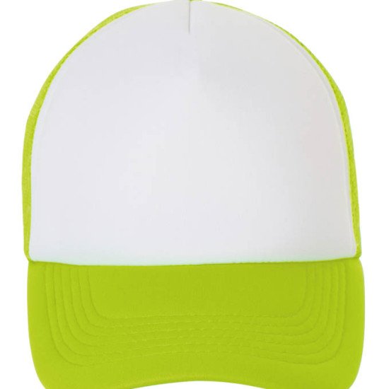 Кепка SOL'S Bubble, колір білий/неоново-зелений - 01668516TUN
