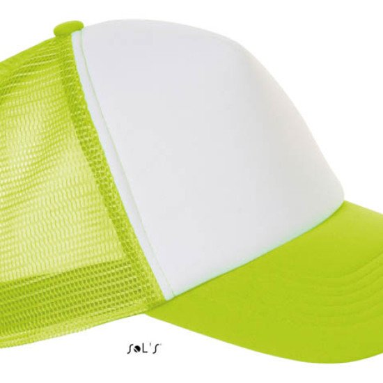 Кепка SOL'S Bubble, колір білий/неоново-зелений - 01668516TUN