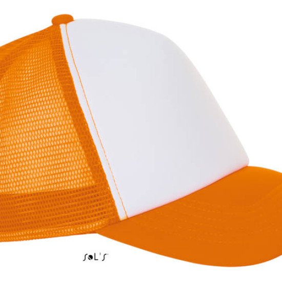 Кепка SOL'S Bubble, колір білий/неоново-помаранчевий - 01668517TUN