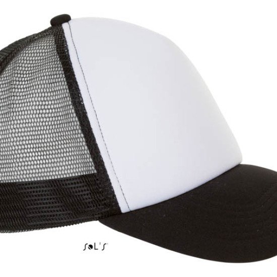 Кепка SOL'S Bubble, колір білий/чорний - 01668906TUN