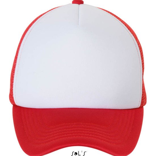 Кепка SOL'S Bubble, колір білий/червоний - 01668987TUN