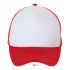 Кепка SOL'S Bubble, колір білий/червоний - 01668987TUN