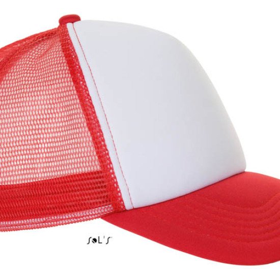 Кепка SOL'S Bubble, колір білий/червоний - 01668987TUN