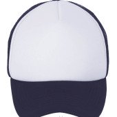 Кепка SOL'S Bubble, колір білий/насичений темно-синій - 01668989TUN