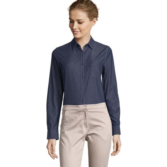 Сорочка жіноча SOL'S Barry, колір джинсовий - 02101600L