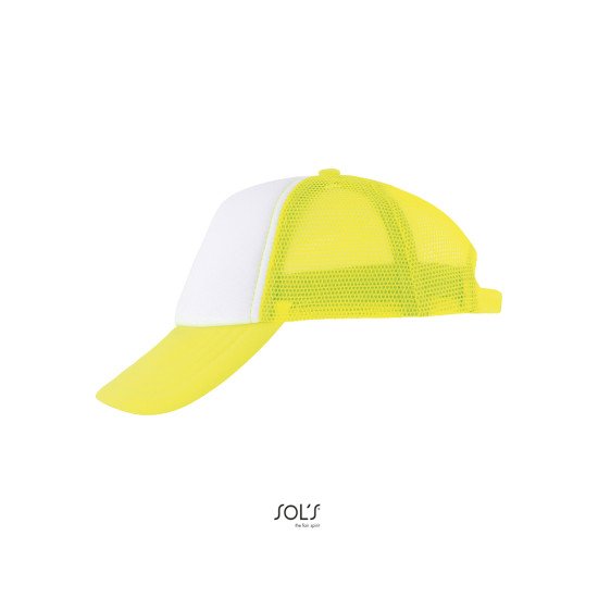 Кепка дитяча SOL'S Bubble, колір білий/неоново-жовтий - 03091514TUN