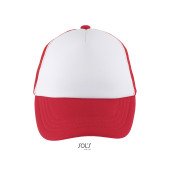Кепка дитяча SOL'S Bubble, колір білий/червоний - 03091987TUN