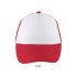 Кепка дитяча SOL'S Bubble, колір білий/червоний - 03091987TUN