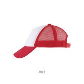 Кепка дитяча SOL'S Bubble, колір білий/червоний - 03091987TUN