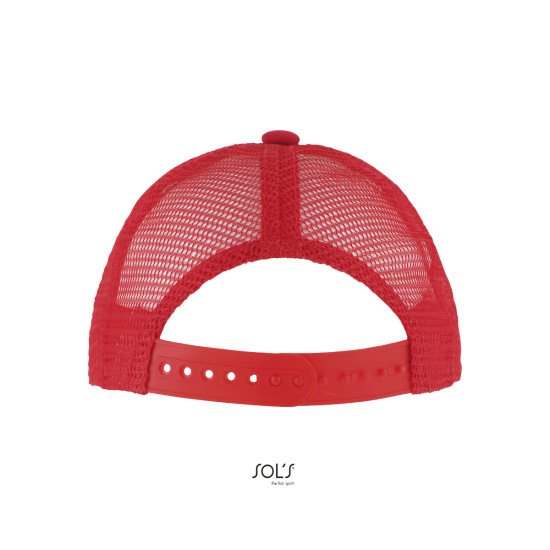 Кепка дитяча SOL'S Bubble, колір білий/червоний - 03091987TUN