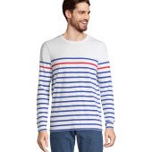 Лонгслів чоловічий SOL'S Matelot LSL, колір білий/темно-синій - 030999043XL