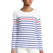 Лонгслів жіночий SOL'S Matelot LSL, колір білий/темно-синій - 03100904L