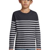 Лонгслів дитячий SOL'S Matelot LSL, колір білий/темно-синій - 0310190410A