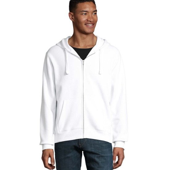 Худі на блискавці чоловіче SOL'S Spike, колір білий - 03105102L