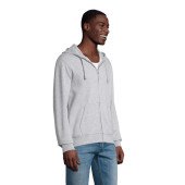 Худі на блискавці чоловіче SOL'S Spike, колір сірий меланж - 03105360XL