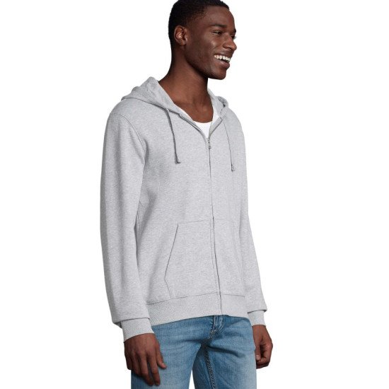 Худі на блискавці чоловіче SOL'S Spike, колір сірий меланж - 03105360XXL
