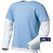 Лонгслів SOL'S Mix, колір блакитний/білий - 11480220M